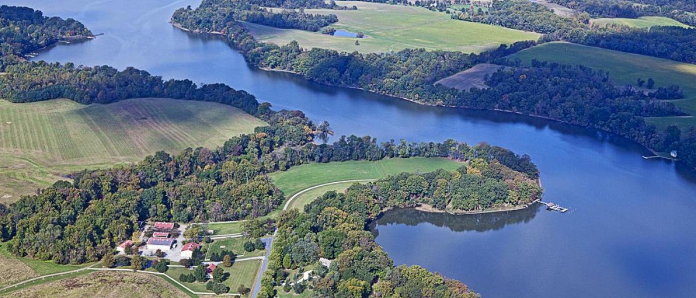 aerial view of Chesapeake river