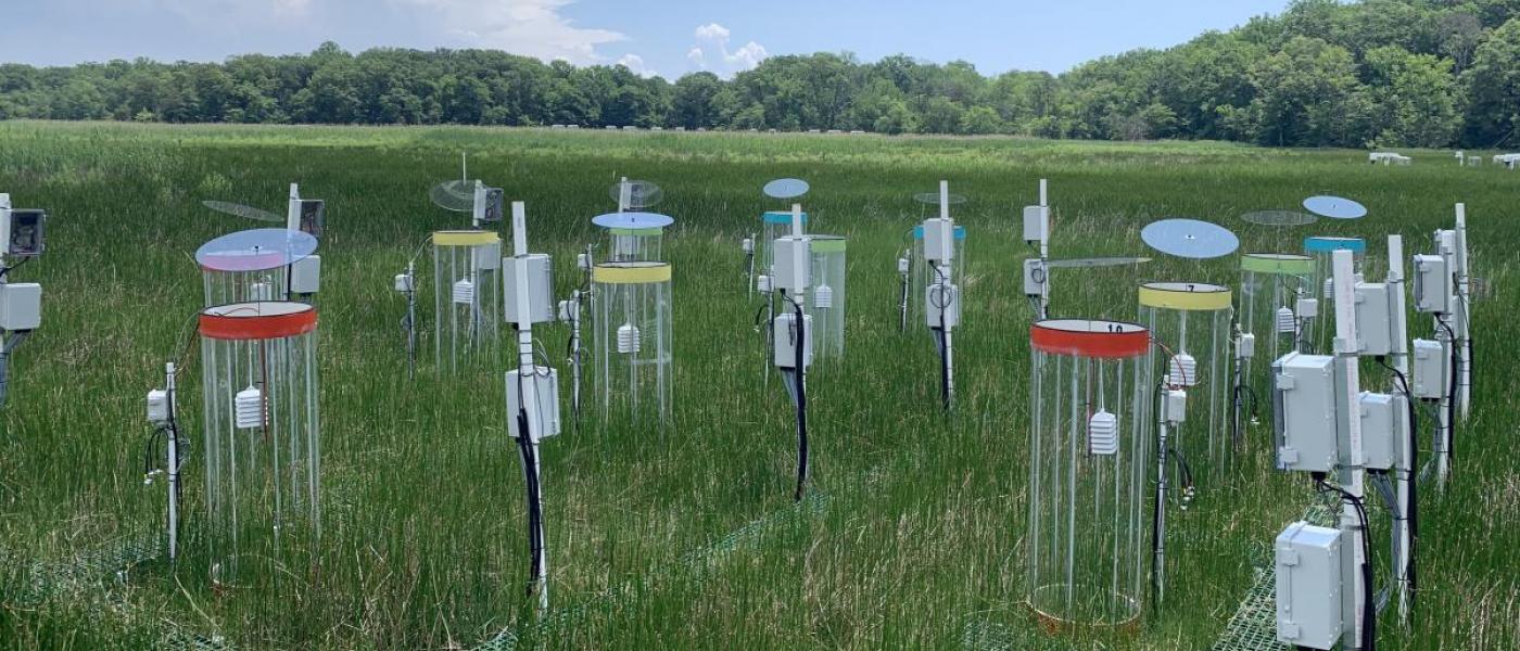 Methane chambers at wetland