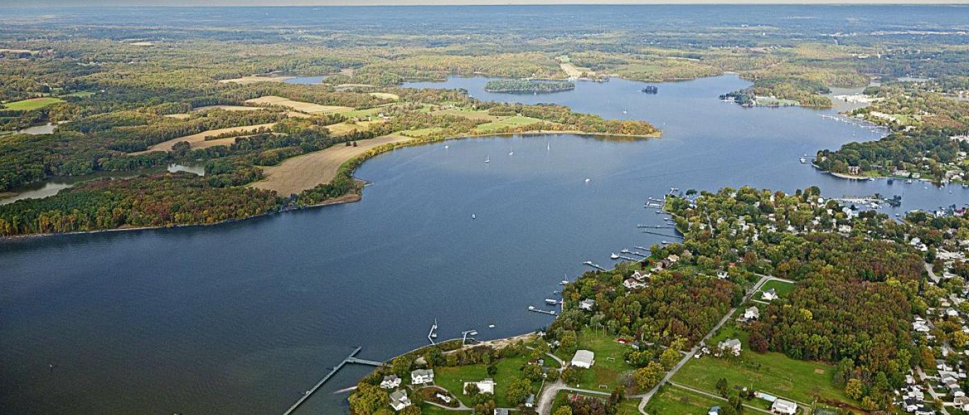 MarineGEO SERC aerial view of Rhode River