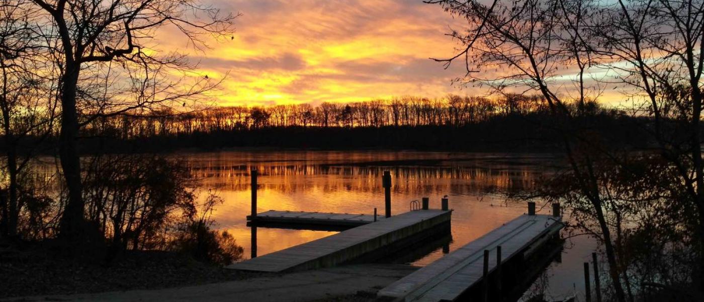 SERC docks at sunrise