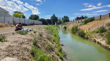 Sampling urban canal water quality in Salt Lake City, UT